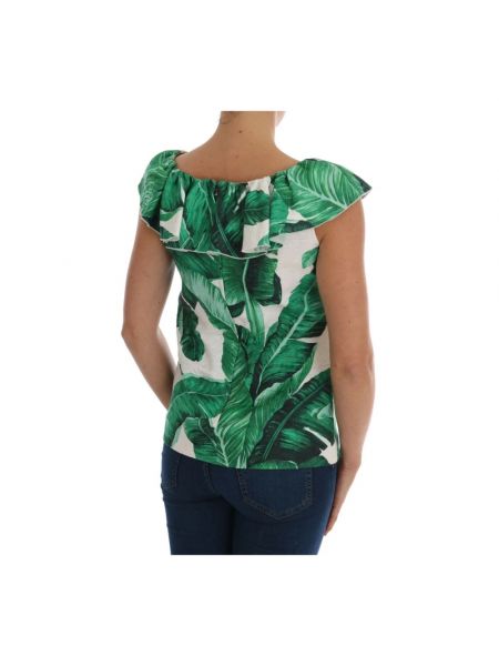 Blusa con estampado tropical Dolce & Gabbana verde