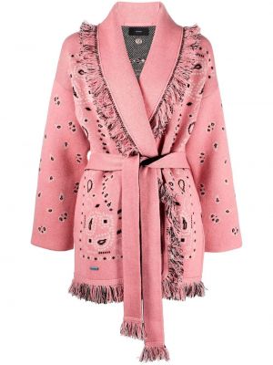 Жакардово палто Alanui розово