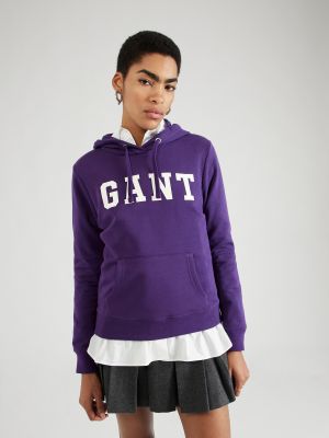 Džemperis su gobtuvu Gant violetinė