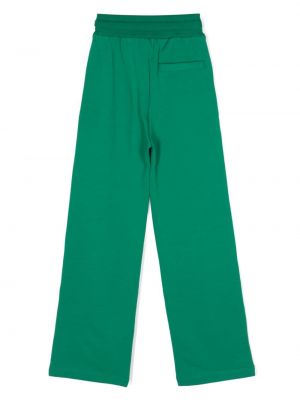 Raštuotos medvilninės sportinės kelnes Dolce & Gabbana Dgvib3 žalia