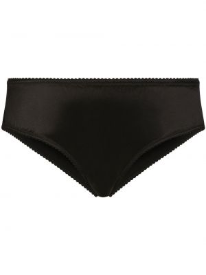 Hedvábné kalhotky Dolce & Gabbana černé