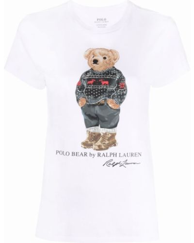 Trykt t-skjorte Polo Ralph Lauren hvit