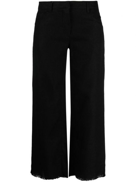 Λινό παντελόνι 's Max Mara μαύρο