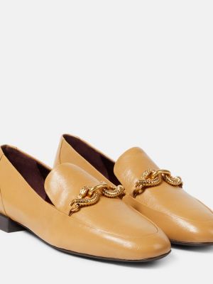 Loafers di pelle Tory Burch beige