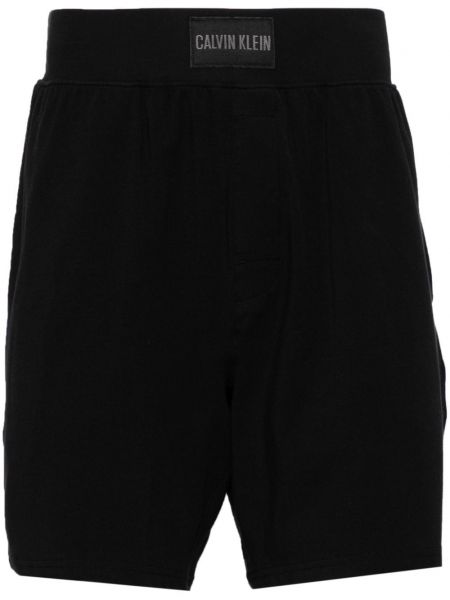 Pantaloni scurți din bumbac Calvin Klein negru