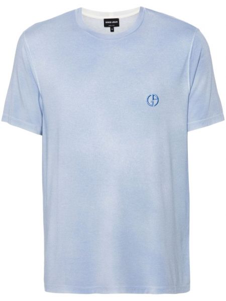 T-shirt brodé col rond Giorgio Armani