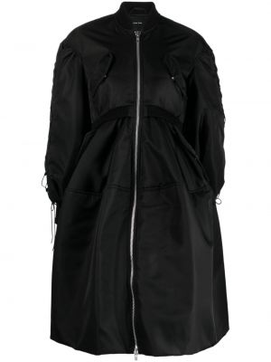 Peplum kabát na zips Simone Rocha čierna