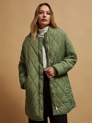 Зелена стьобана куртка Moodo