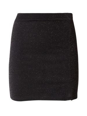 Jednofarebná priliehavá minisukňa z polyesteru Sisters Point - čierna