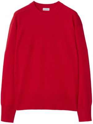 Пуловер с кръгло деколте Burberry червено