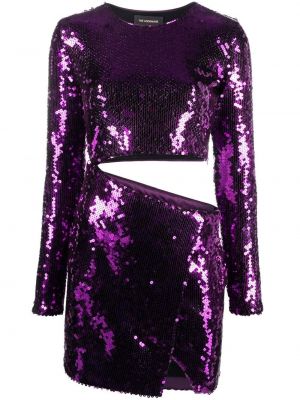 Robe de soirée à paillettes à imprimé The Andamane violet