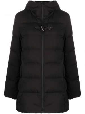 Klasická péřová bunda na zip s kapucí Fay - černá