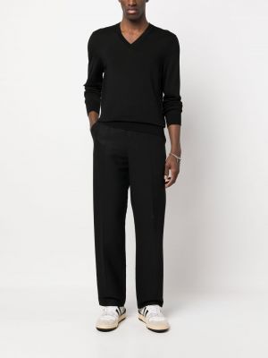 Vlněný svetr s výstřihem do v Tom Ford černý