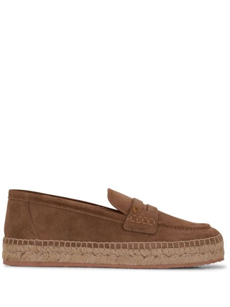 Wildleder espadrille Gianvito Rossi braun