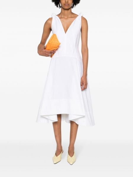 Kleid aus baumwoll Bottega Veneta weiß