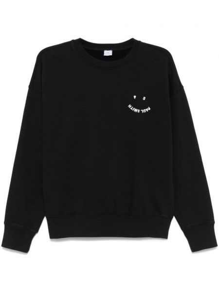 Sweatshirt med broderier Ps Paul Smith sort