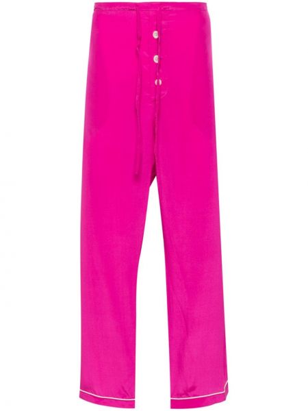 Pantaloni di seta Bode rosa