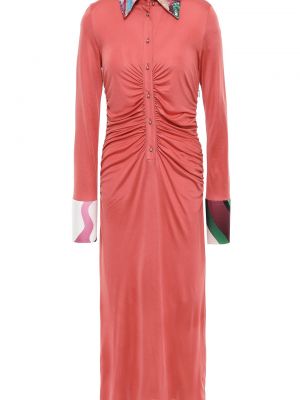 Sukienka midi z jedwabiu Emilio Pucci