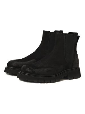 Черные замшевые ботинки челси Doucal's