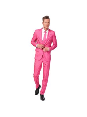 Однотонный костюмный жилет слим Suitmeister розовый