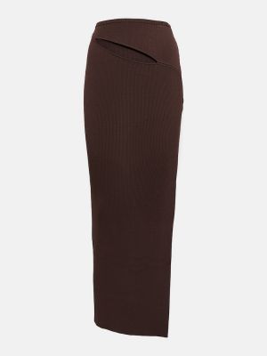 Maksi suknja visoki struk Christopher Esber smeđa