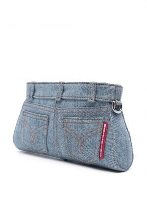 Clutch somiņa Moschino Jeans zils