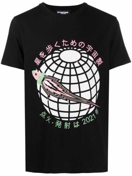 Camiseta con estampado Enterprise Japan negro