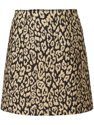 Žakárová priliehavá sukňa s leopardím vzorom Carolina Herrera