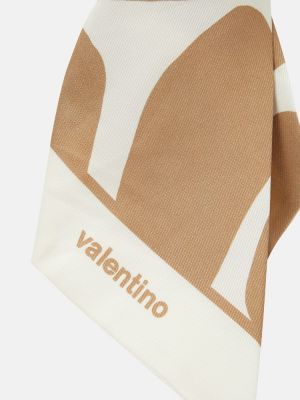 Echarpe en soie en coton à imprimé Valentino