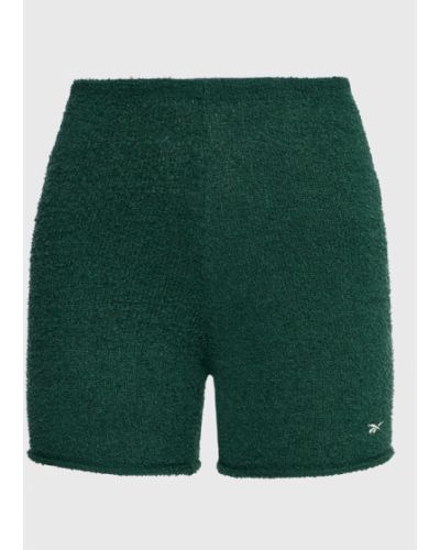 Slim fit priliehavé športové šortky Reebok Classic zelená