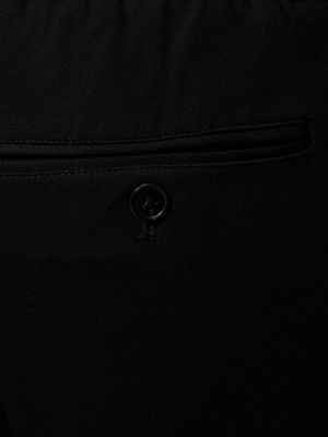 Viskózové nylonové nohavice Armani Exchange čierna