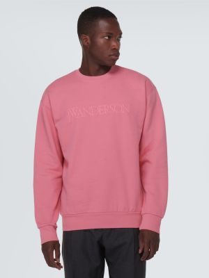Jersey con bordado de algodón de tela jersey Jw Anderson rosa