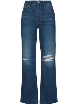 Høy midje straight jeans Re/done blå