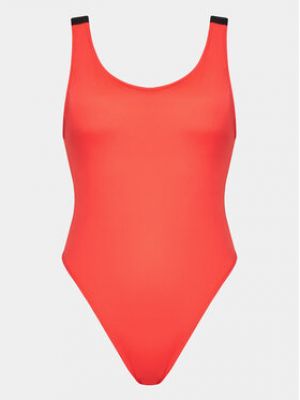 Czerwony stroj kąpielowy jednoczęściowy Calvin Klein Swimwear