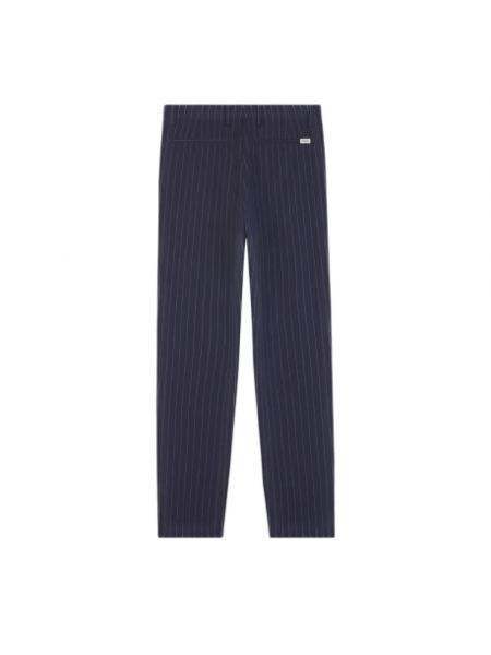 Pantalones de lana a rayas Maison Kitsuné azul