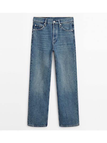 Прямые джинсы Massimo Dutti синие