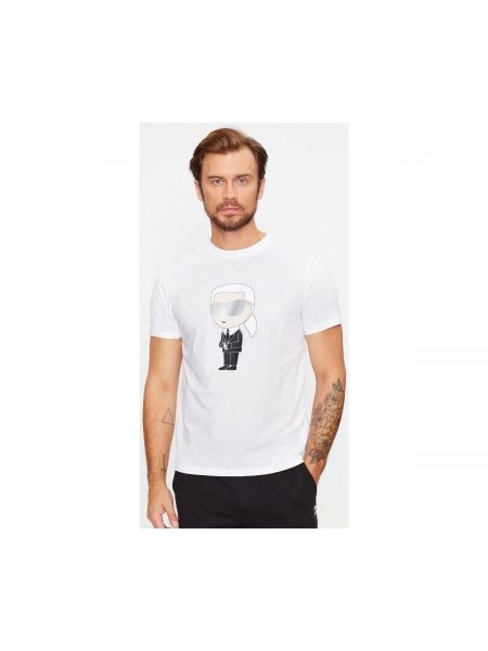 Koszulka z krótkim rękawem Karl Lagerfeld biała