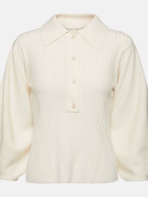Вълнен пуловер Chloã© бяло