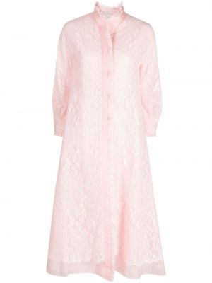Πλισέ παλτό με δαντέλα Shiatzy Chen ροζ