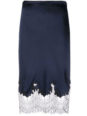 Čipkovaná sukňa Saint Laurent modrá