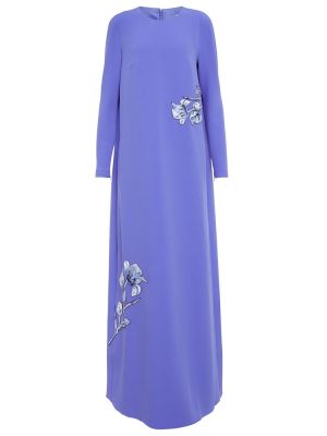 Dlouhé šaty s výšivkou Safiyaa fialové