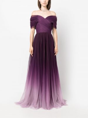 Spalvų gradiento rašto vakarinė suknelė Ana Radu violetinė