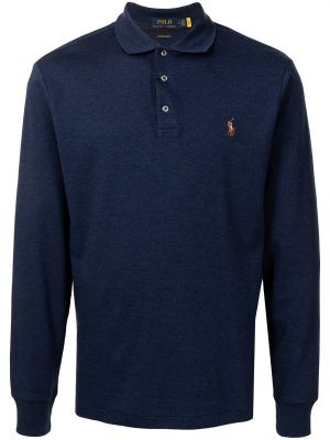 Tikitud polosärk Polo Ralph Lauren sinine