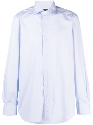 Βαμβακερό πουκάμισο Finamore 1925 Napoli μπλε