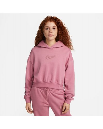 Sudadera con capucha de tejido fleece Nike rosa