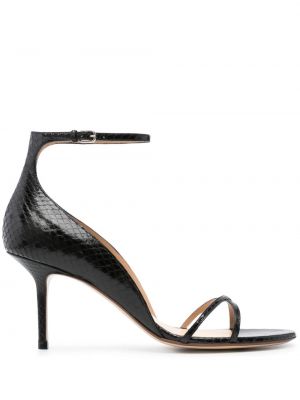 Kožené sandály Francesco Russo černé