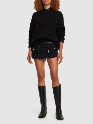 Volneni pulover Anine Bing črna