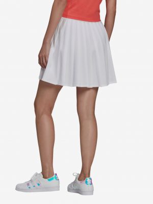 Plisovaná sukňa Adidas Originals biela