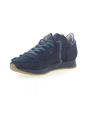 Sneakersy z frędzli Philippe Model niebieskie