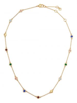 Krištáľový náhrdelník Kate Spade zlatá